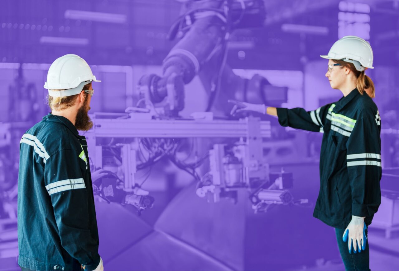 Engineering professionals inspecting advanced industrial automation systems and exploring modern engineering career environments.